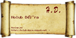 Holub Dóra névjegykártya