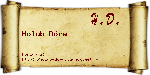 Holub Dóra névjegykártya